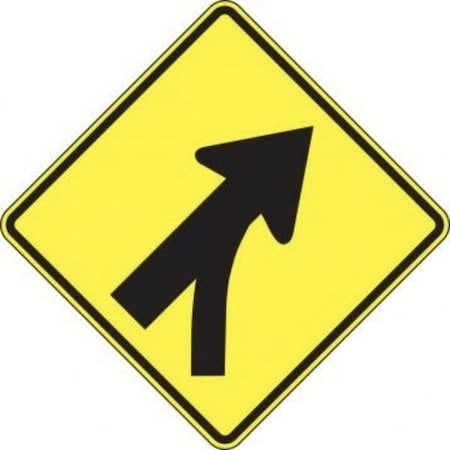 Accuform LANE GUIDANCE SIGN LEFT LANE MERGE FRW640DP FRW640DP